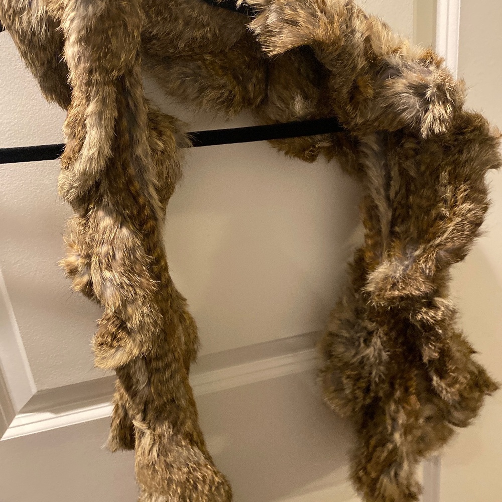 Rabbit fur scarf